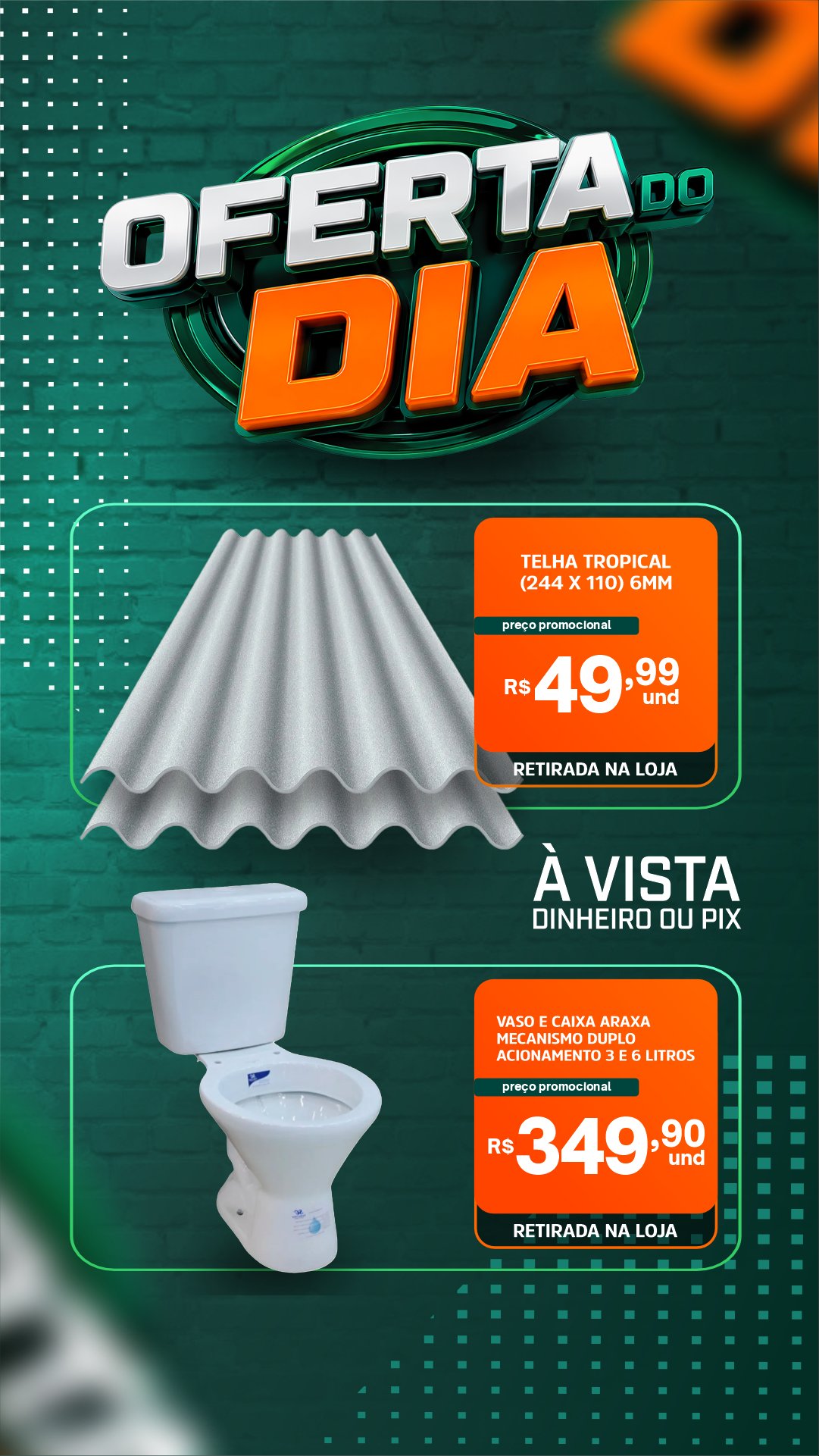 Oferta: Coluna Soldada CA-50 e Caixa 1000L Fortlev