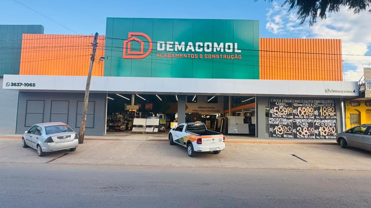 Fachada da Demacomol em Planaltina-GO